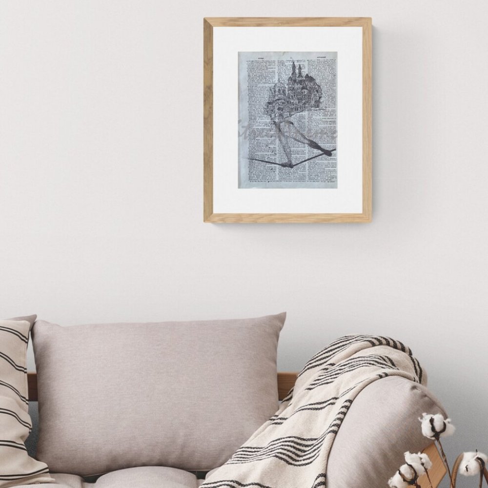 Original Art Print on Vintage Dictionary Page